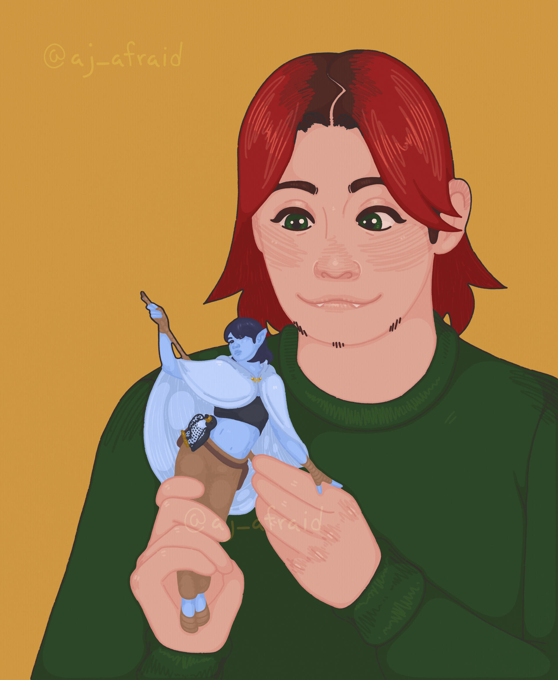 Lined Portrait (flat colors)